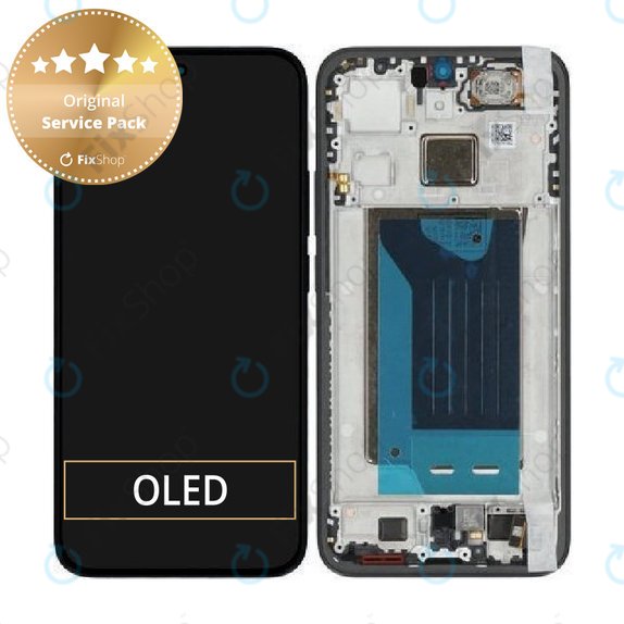 Écran pour Xiaomi 15T 5G, Black, Tactile avec cadre, 5600010O12A00, Genuine Service Pack