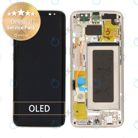 Samsung Galaxy S8 G950F - Écran LCD + Ecran Tactile + Cadre (Or Érable) - GH97-20457F, GH97-20473F, GH97-20458F, GH97-20629F Genuine Service Pack