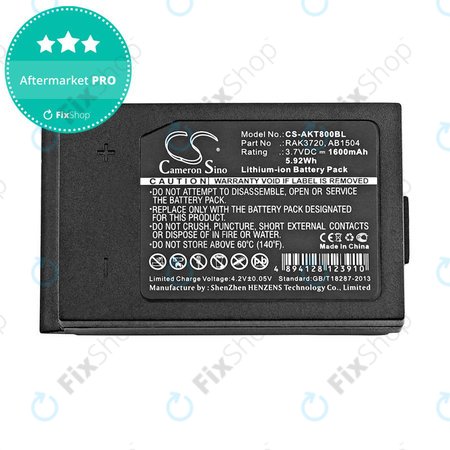 Batterie pour Akerstroms Mercury 8B, Jupiter, Era 150J, 1600mAh, Li-Ion, 3.7V, RAK3720, HQ