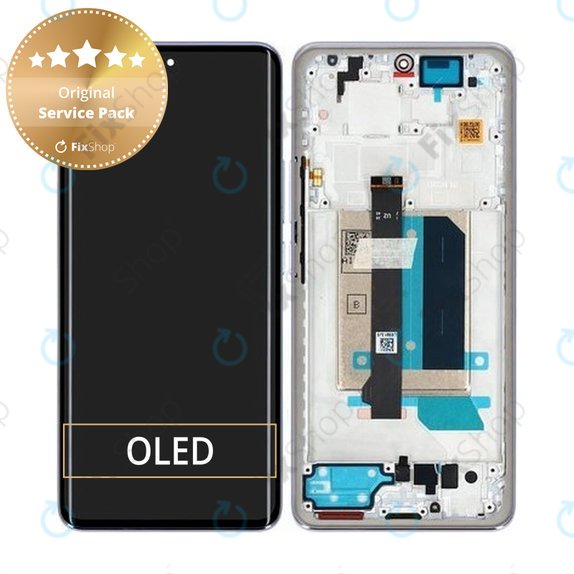 Xiaomi Redmi Note 14 Pro+ 5G - Écran LCD + Écran tactile + Cadre (Lavender Purple) - 5600180O16U00 Genuine Service Pack