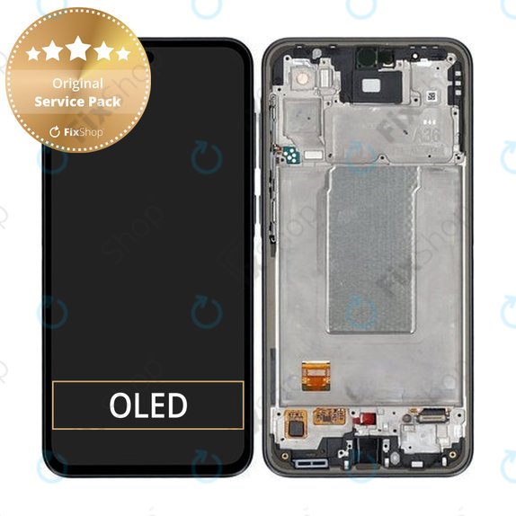 Samsung Galaxy A36 A366E - Écran LCD + Écran tactile + Cadre (Awesome Black) - GH82-36841A Genuine Service Pack