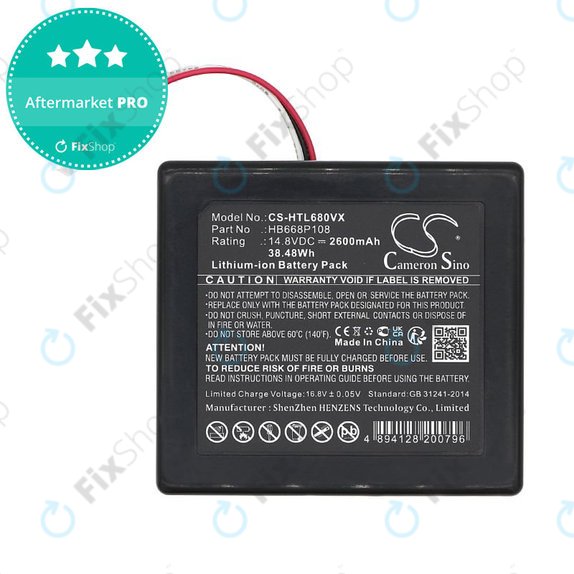 Batterie pour Hobot Legee 668, Legee 669, 2600mAh, Li-Ion, 14.8V, HB668P108, HQ