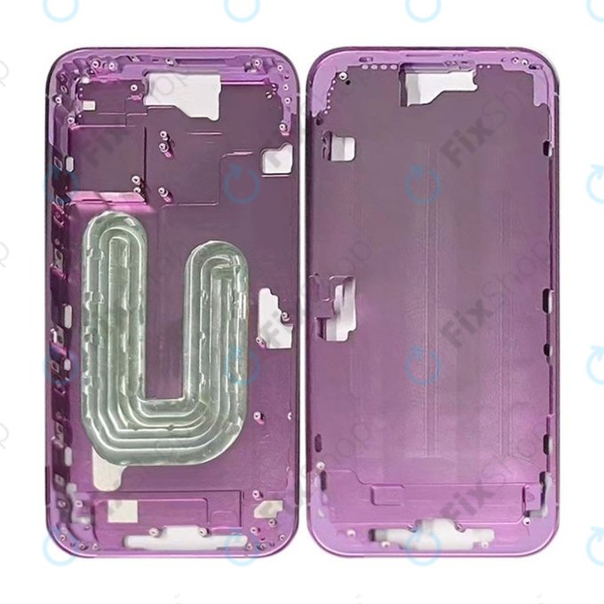Apple iPhone 16 Plus - Cadre central + Boutons d’alimentation + Volume (Pink)