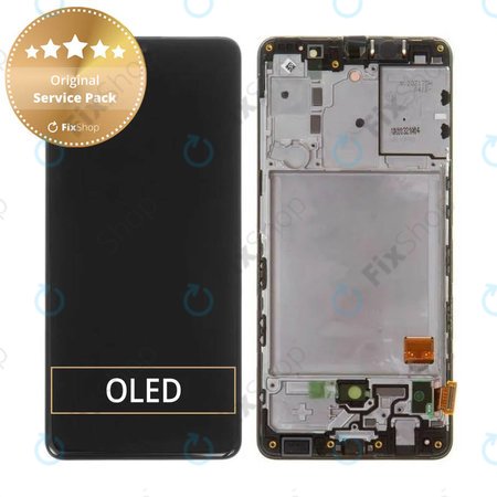 Samsung Galaxy A41 A415F - Écran LCD + Ecran Tactile + Cadre (Prism Crush Black) - GH82-22860A, GH82-23019A Genuine Service Pack