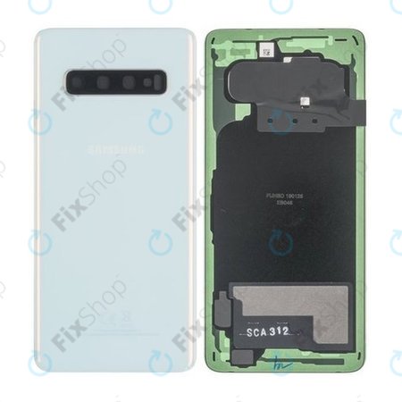 Samsung Galaxy S10 G973F - Cache batterie (Blanc) - GH82-18378F Genuine Service Pack