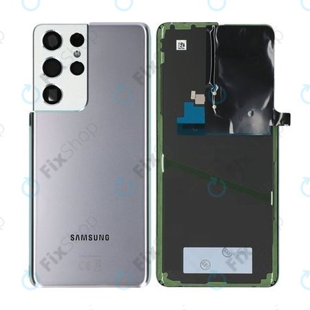 Samsung Galaxy S21 Ultra G998B - Cache batterie (Argent fantôme) - GH82-24499B Genuine Service Pack