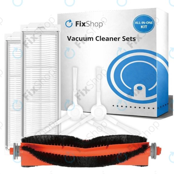 Kit de pièces de rechange pour Xiaomi Robot Vacuum S10, S10 EU, S12 (1x Brosse principale, 2x Filtres, 2x Brosses latérales)
