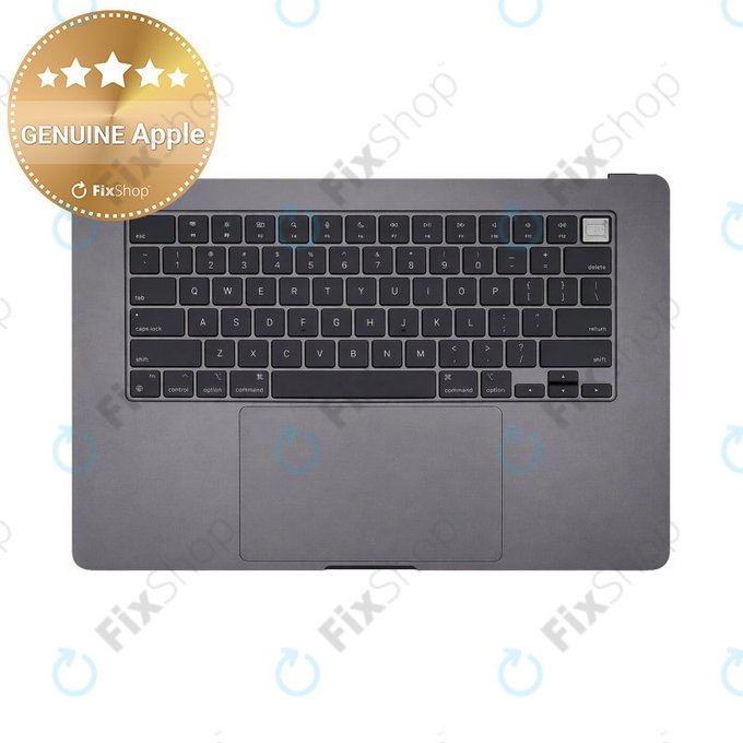 Cadre supérieur clavier pour MacBook Air 15", A3114 (2023), avec clavier US et batterie, Space Gray, 661-34895, Genuine Apple