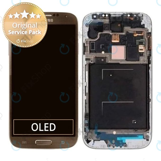 Samsung Galaxy S4 i9506 LTE - Écran LCD + Ecran Tactile + Cadre (Marron) - GH97-15202E Genuine Service Pack