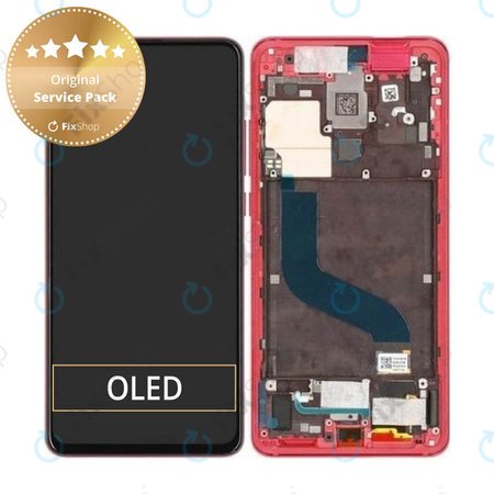 Xiaomi Mi 9T, Mi 9T Pro - Écran LCD + Ecran Tactile + Cadre (Flamme Rouge) - 560910014033, 560910013033 Genuine Service Pack