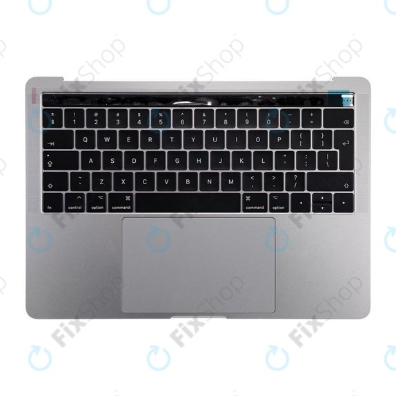 Apple MacBook Pro 13" A1706 (Fin 2016 - Mi 2017) - Cadre de clavier supérieur + clavier UK + microphone + trackpad + haut-parleurs (gris sidéral)