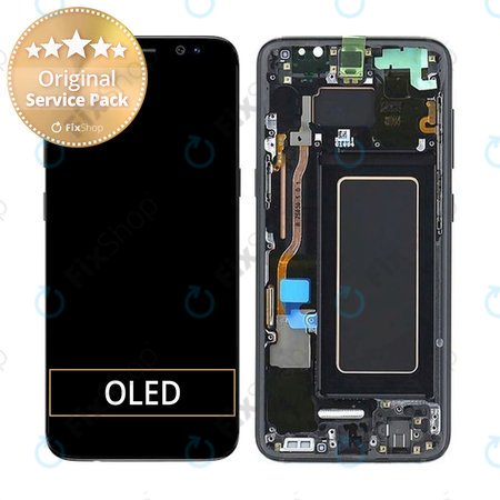 Samsung Galaxy S8 G950F - Écran LCD + Ecran Tactile + Cadre (Noir Minuit) - GH97-20457A, GH97-20473A, GH97-20458A, GH97-20629A Genuine Service Pack