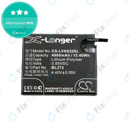 Batterie pour Lenovo K6 Power, 4000mAh, Li-Pol, 3.85V, BL272, HQ