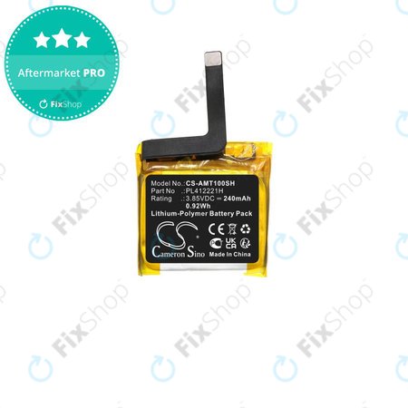 Batterie pour Amazfit GTS, 240mAh, Li-Pol, 3.85V, PL412221H, HQ