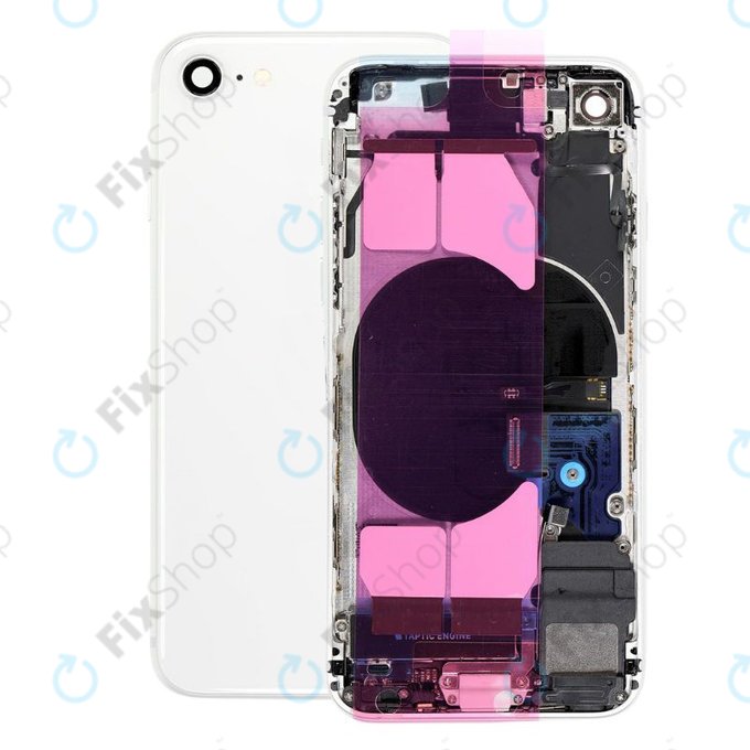 Apple iPhone SE (2e génération 2020) - Petites pièces du boîtier arrière (blanc)