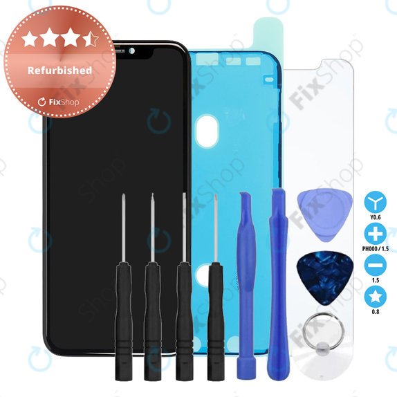 Apple iPhone 11 - Écran LCD + Écran tactile + Cadre Refurbished + Adhésif pour LCD + Verre trempé + Kit d'outils - Multipack