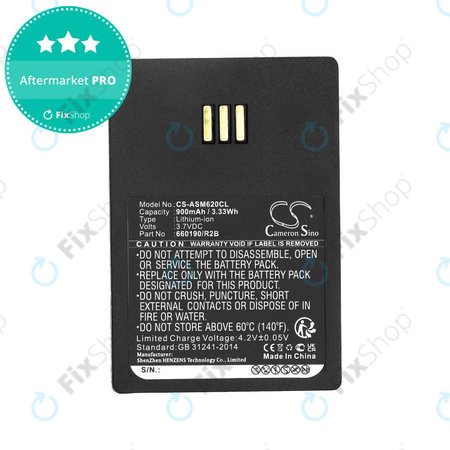 Batterie pour Siemens Openstage WL3, Ascom, Aastra, Innovaphone, 900mAh, Li-Ion, 3.7V, 660190/R2B, HQ