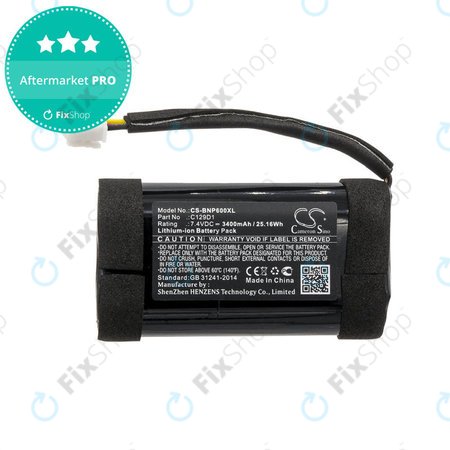 Batterie pour Bang & Olufsen Beoplay P6, 3400mAh, Li-Ion, 7.4V, C129D1, HQ