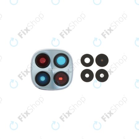 Objectif de caméra arrière avec cadre pour Xiaomi Redmi Note 15 Pro 5G, Glacier Blue