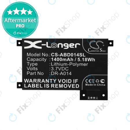 Amazon Kindle Touch, Touch 4th - Batterie DR-A014, 170-1056-00 1400mAh HQ