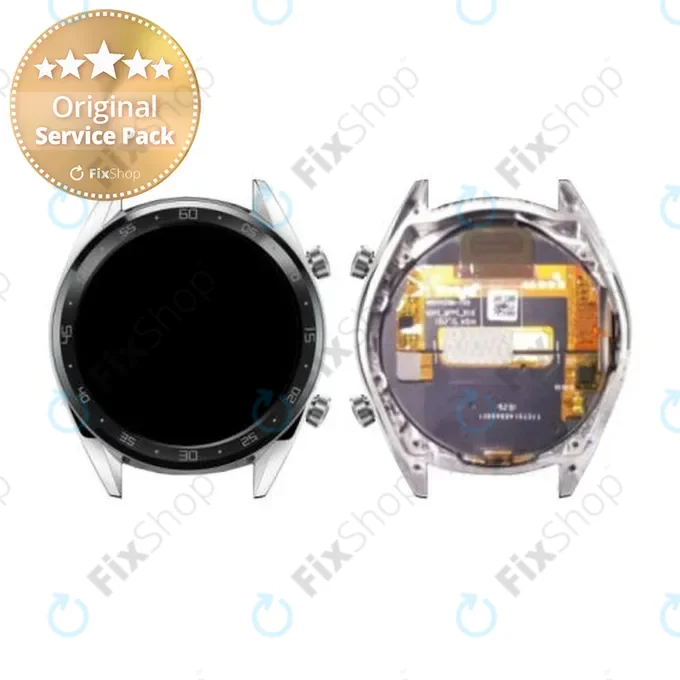 Huawei Watch GT Sport Fortuna B19S - Écran LCD + Écran Tactile + Cadre (Argent) - 02352GXS