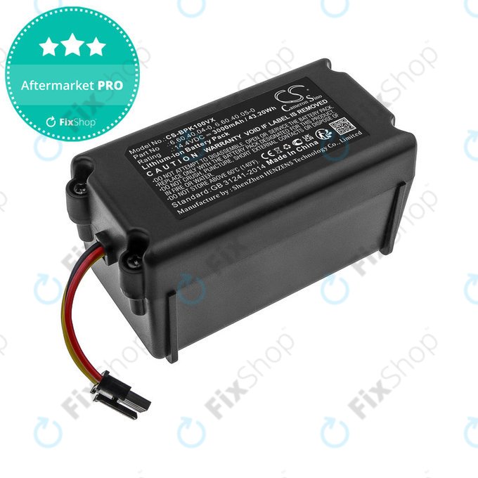 Batterie pour Sencor SRV 9250, SRV 8250, SRV 6250, SRV 4250, Blaupunkt XSMART, SRX 1002, Li-ion, 14.4V, 3000mAh, HQ