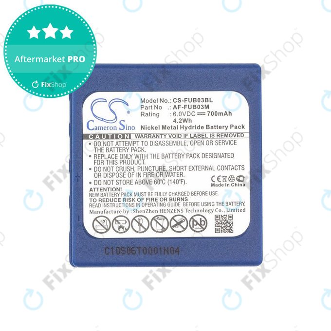 Batterie pour HBC Fub3a, 700mAh, Ni-MH, 6V, AF-FUB03M, HQ