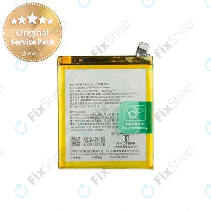 Oppo Reno 2 Z - Batterie BLP737 4000mAh - O-4902840 Genuine Service Pack
