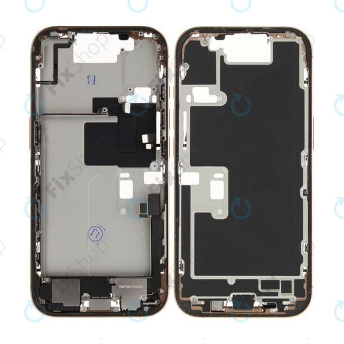 Apple iPhone 16 Pro - Cadre central + Boutons d’alimentation + Volume (Desert Titanium)