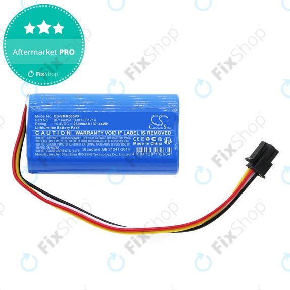 Batterie pour Samsung PowerBot VR05R5050WK, Midea i5, i9 EYE, 2600mAh, Li-Ion, 14.4V, BP14435A, HQ