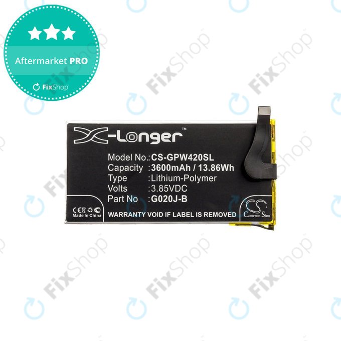 Batterie pour Google Pixel 4 XL, 3600mAh, Li-Pol, 3.85 V, G020J-B, HQ