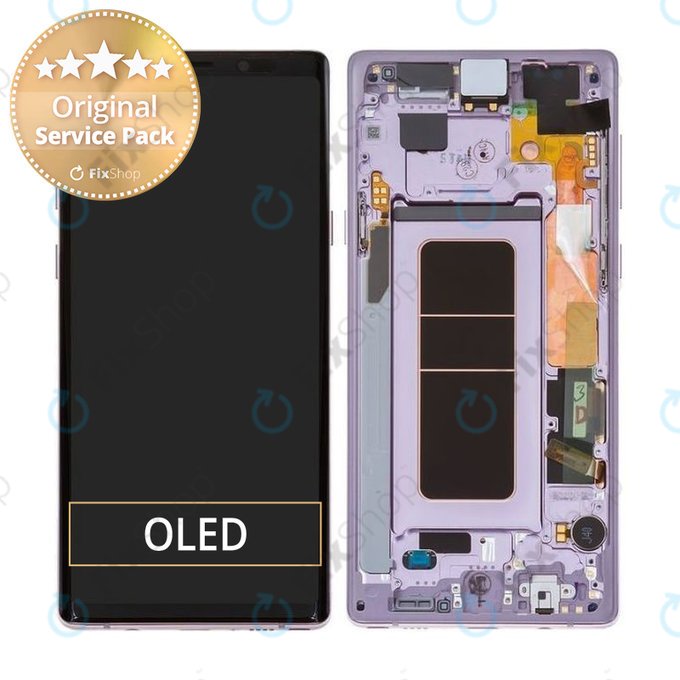 Samsung Galaxy Note 9 N960U - Écran LCD + Ecran Tactile + Cadre (Violet Lavande) - GH97-22269E, GH97-23737E, GH97-22270E Genuine Service Pack