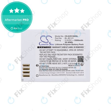 Batterie pour Ezviz C3a, 5500mAh, Li-Pol, 3.8V, BL-BC-01, HQ
