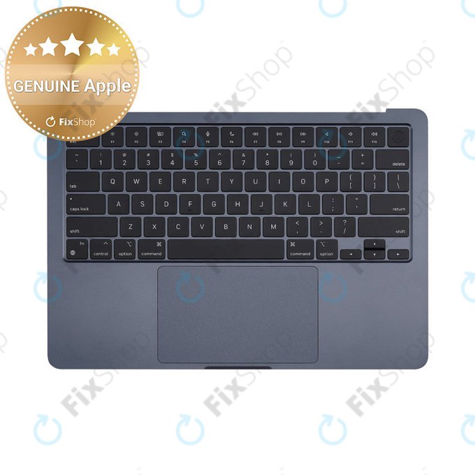 Cadre supérieur clavier pour MacBook Air 13", A3113 (2024), avec clavier US et batterie, Midnight, 661-40230, Genuine Apple