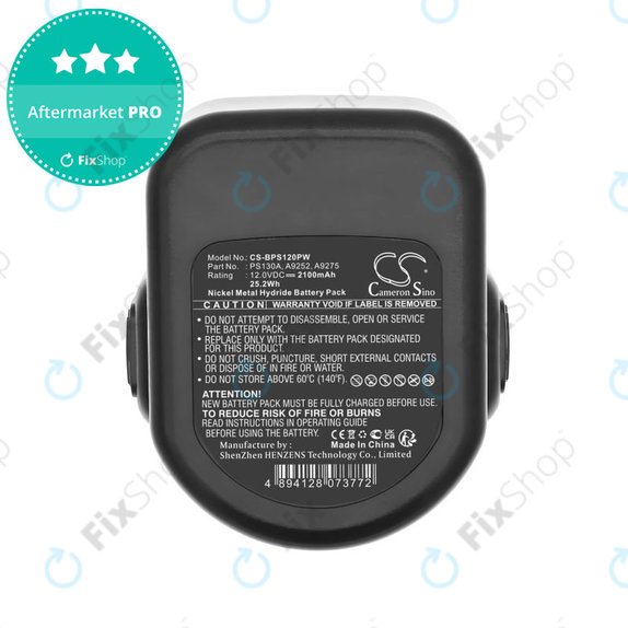 Batterie pour Black & Decker Cd1202, 2100mAh, Ni-MH, 12V, PS130A, HQ