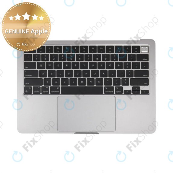 Cadre supérieur clavier pour MacBook Air 13", A3113 (2024), avec clavier US et batterie, Space Gray, 661-40227, Genuine Apple