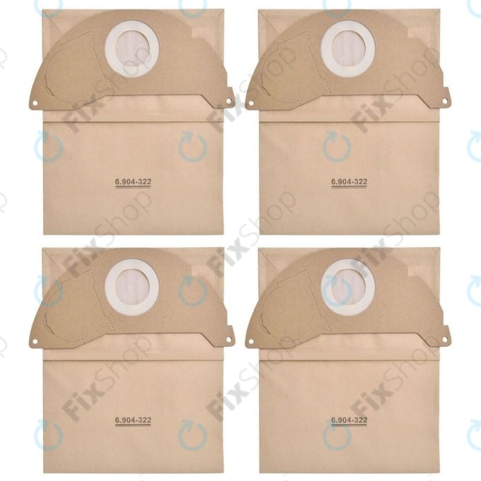 Sac à poussière, 4 pièces pour Kärcher WD 2, MV 2, A-series