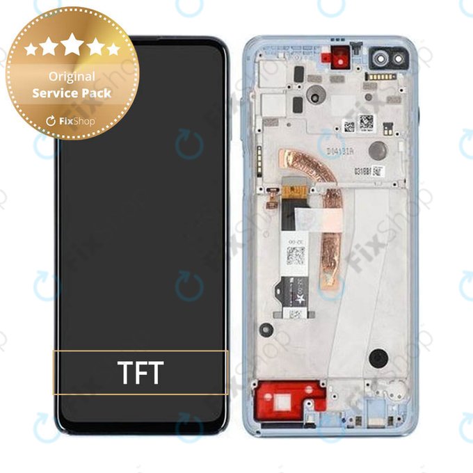 Motorola Moto G100 XT2125 - Écran LCD + Ecran Tactile + Cadre (Ciel Irisé) - 5D68C18073 Genuine Service Pack