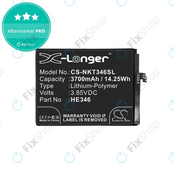Batterie pour Nokia 7 Plus, 3700mAh, Li-Pol, 3.85 V, HE346, HQ
