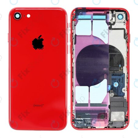 Apple iPhone 8 - Petites pièces du boîtier arrière (rouge)