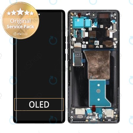 Motorola Edge 40 Pro - Écran LCD + Écran Tactile + Cadre (Interstellar Black) - 5D68C21986 Genuine Service Pack