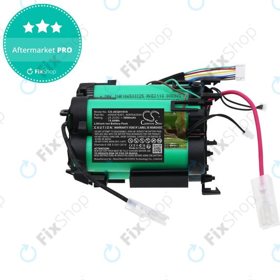 Batterie pour Electrolux PQ91-ALRGY, PQ91-ANIMA, AEG QX 9, 3000mAh, Li-ion, 25.2V, 4055478301, HQ