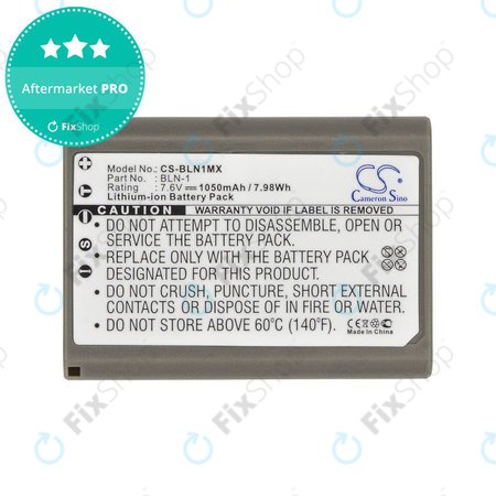 Batterie pour Olympus E-M5, 1050mAh, Li-Ion, 7.6V, BLN-1, HQ