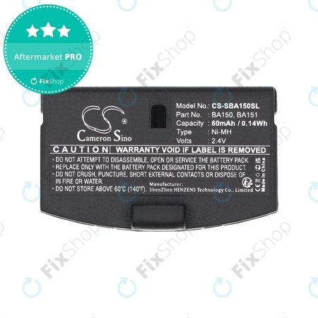 Batterie pour Sennheiser, 60mAh, Ni-MH, 2.4V, BA150, HQ