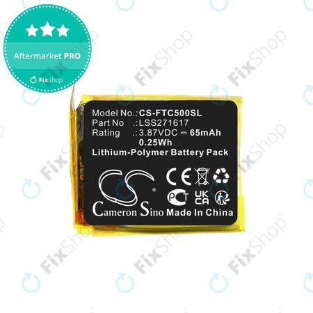 Batterie pour Fitbit Charge 5, 65mAh, Li-Pol, 3.87V, LSS271617, HQ