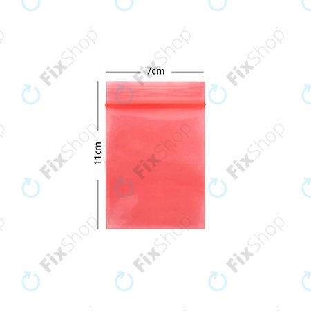 ESD Sac Antistatique à Fermeture Éclair (Rouge) - 7x11cm 100pcs