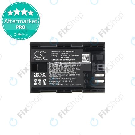 Canon EOS 5D, 5DS, 6, 7, 60, 70, R5, R6 - Batterie LP-E6N Li-Ion 1600mAh HQ