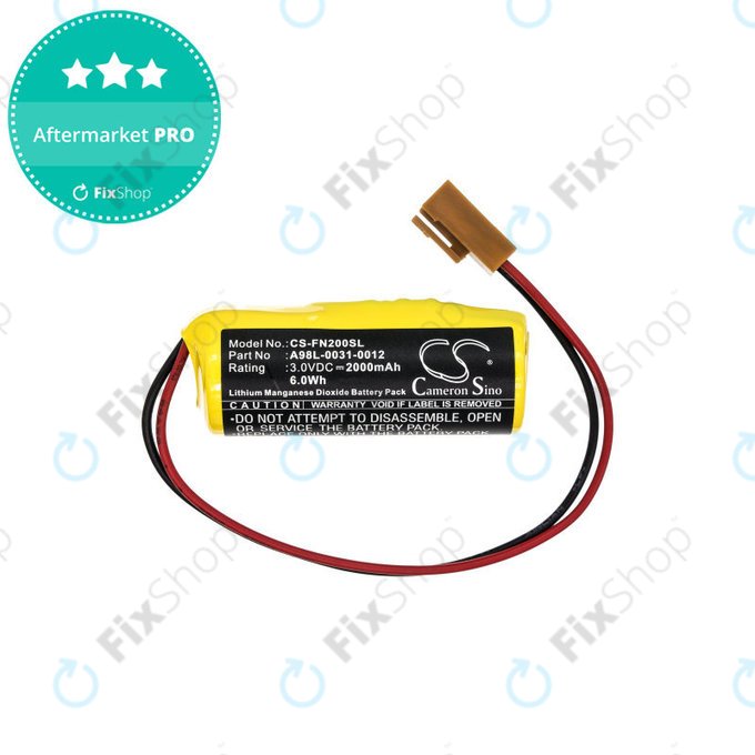 Batterie pour GE Fanuc, 2000mAh, Li-MnO2, 3V, A98L-0031-0012, HQ