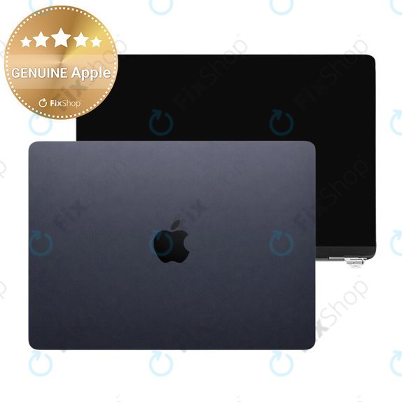Écran LCD pour MacBook Air 13", A3113 (2024), avec vitre avant et couvercl, Midnight, 661-40281, Genuine Apple