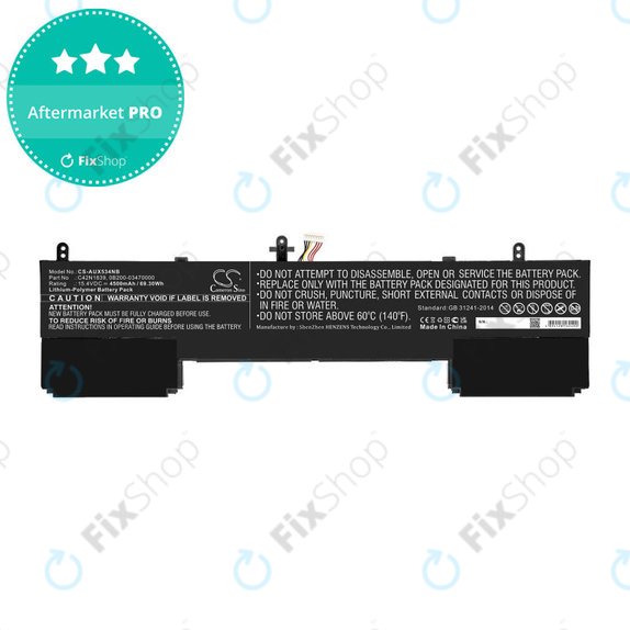 Batterie pour Asus ZenBook 15 UX534FTC, Flip 15 UX563, 4500mAh, Li-Pol, 15.4V, C42N1839, HQ